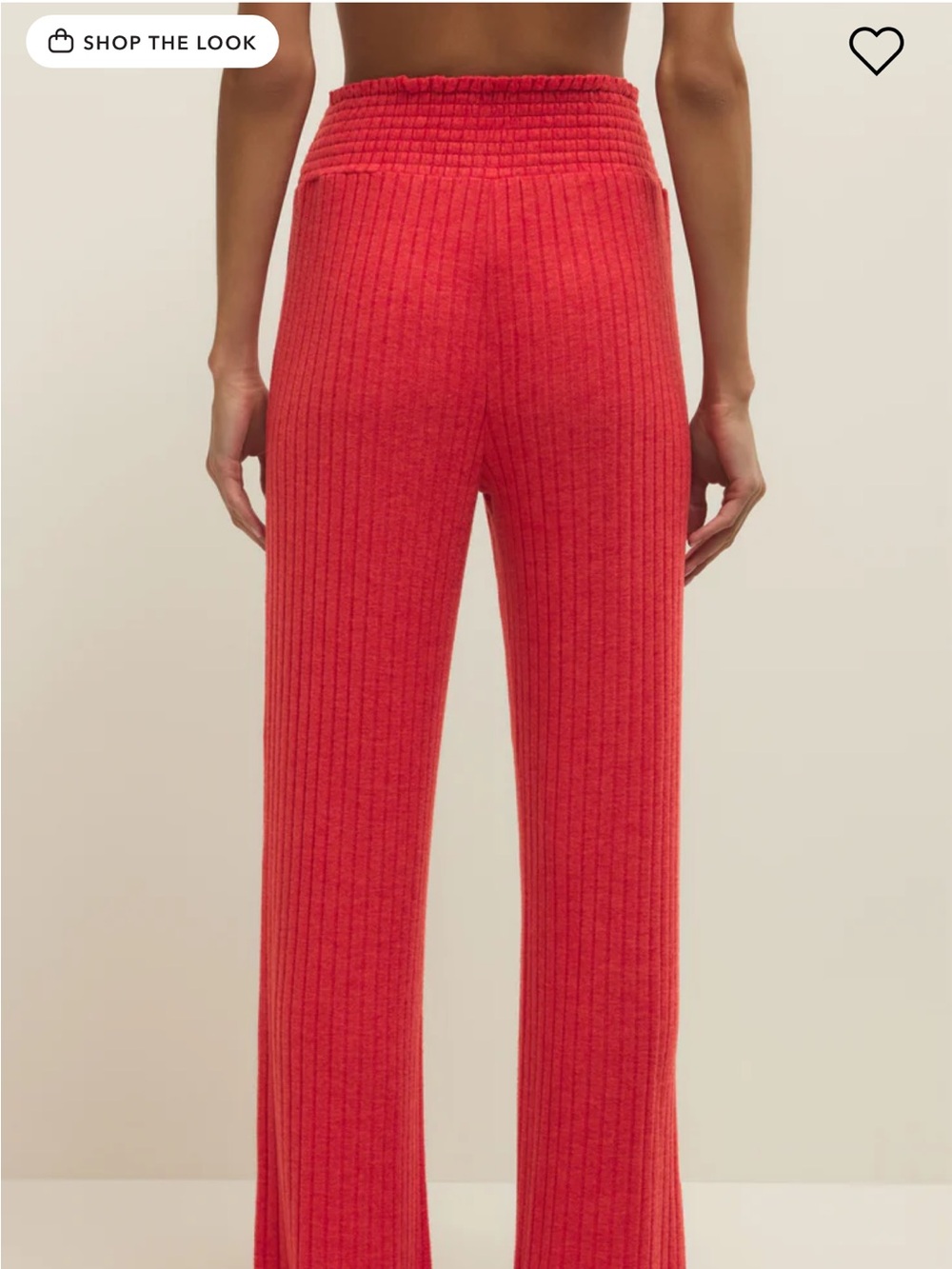 ZSupply Dawn Ribbed Wide-Leg Knit Pants - Red - Picture 2 of 4